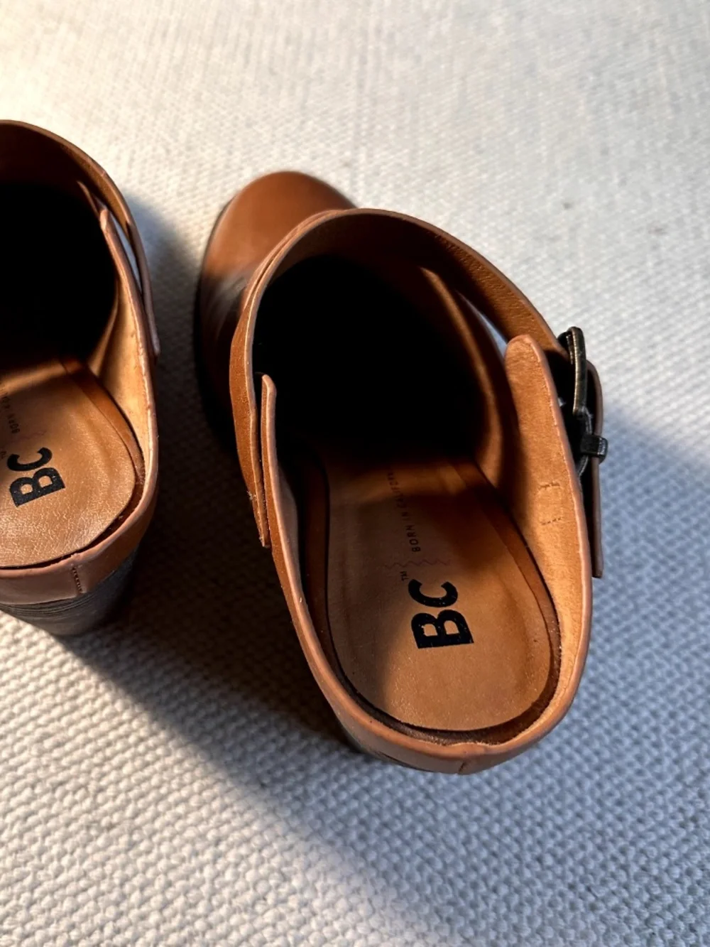 BC Born in California Vegan Heeled Slip-ons with Buckle
